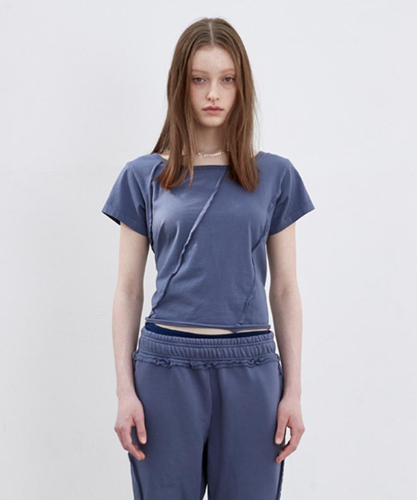 GYEONG Dyed Short Sleeve Tee_Blue