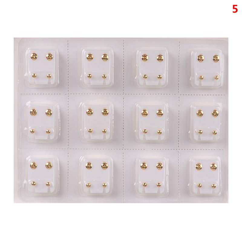 24 шт., медицинские серьги, инструмент для пирсинга, серьги-гвоздики из хирургической стали, женские серьги-гвоздики