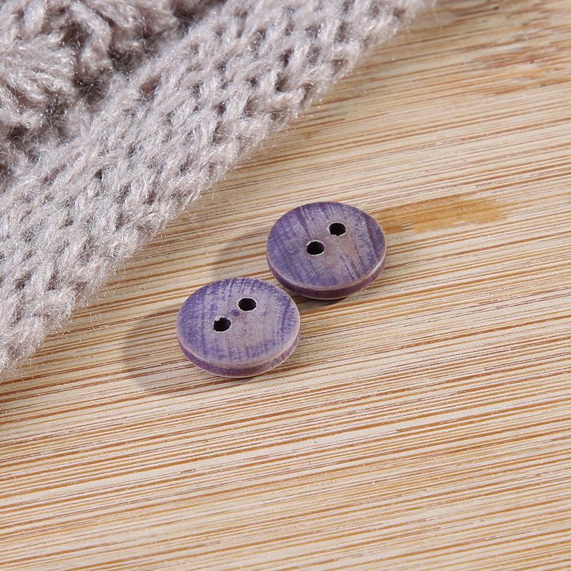 Solid Wood Shirt Button Shirt Wooden Button Children Baby Clothes Cardigan Shirt Decorative Round Buttons