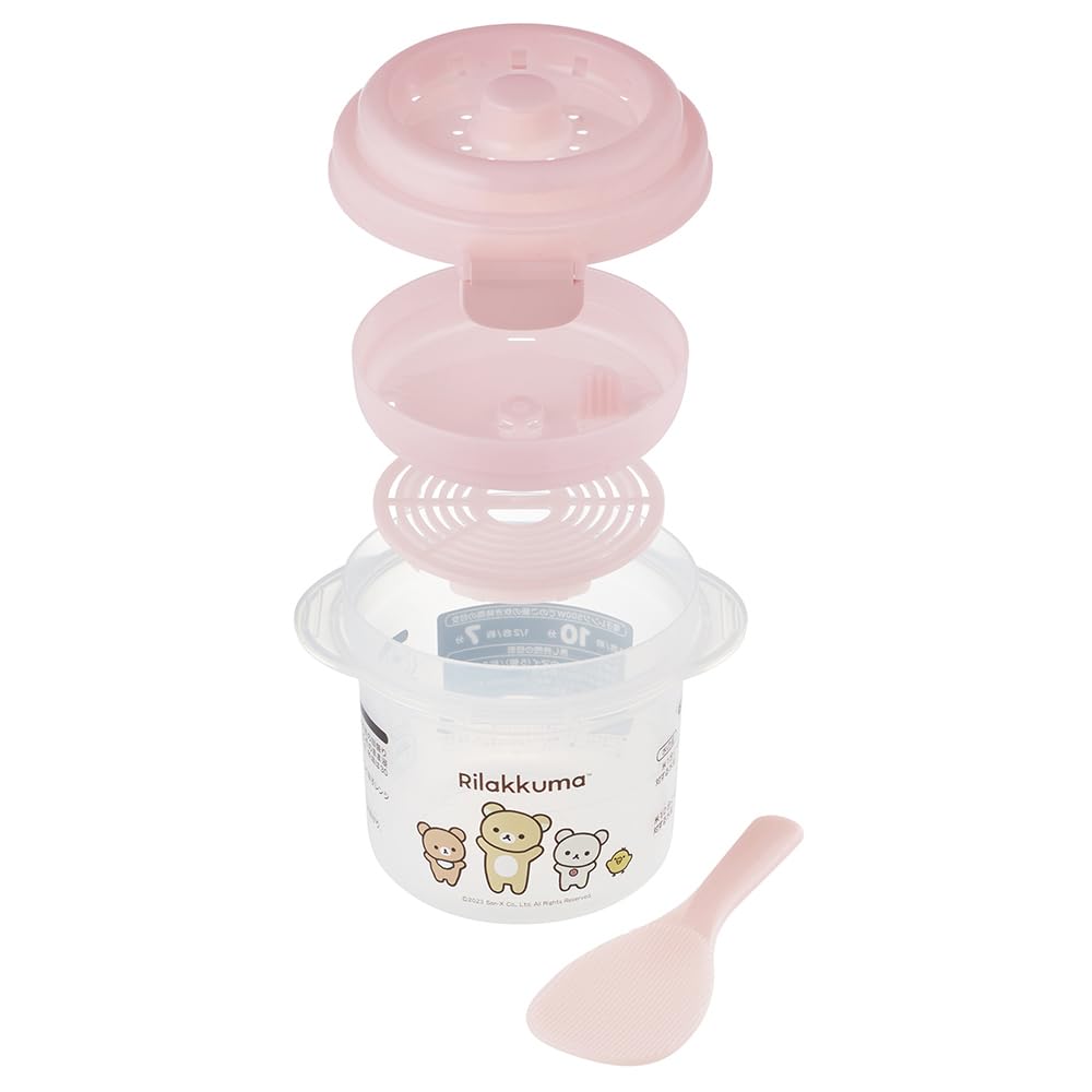 Микроволновая рисоварка Skater, рисоварка на 1 чашку с крылом для сушки, 640 мл, Rilakkuma UDG1