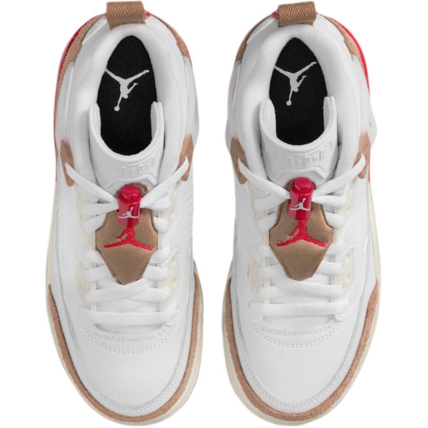 Кроссовки Air Jordan Spizike Low GS White Desert Camo Fire Red для детей Sail FQ3950-105