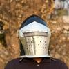 Barbuta Visor Helmet Medieval 18g Mild Steel Helmet LARP Cosplay Halloween Costume Warrior Helmet Best Gift