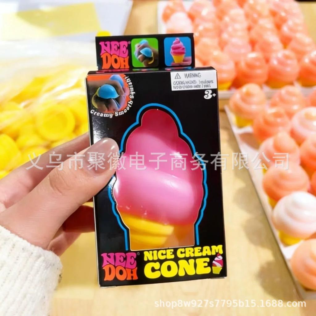 Ice Cream Pinch Puzzle Decompression Creative Vent Pinch Music Decompression Cone Modeling Toy