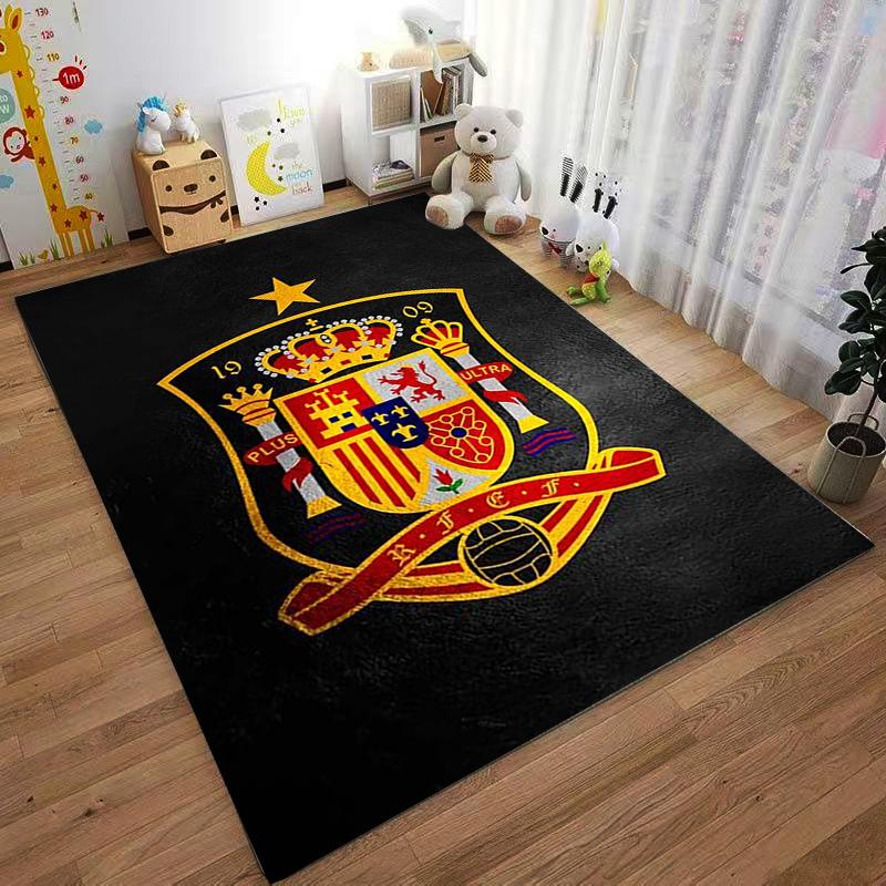 Spain Football Emblem Set Designed floor mat, suitable as a non-slip mat for the living room or bedroom sofa