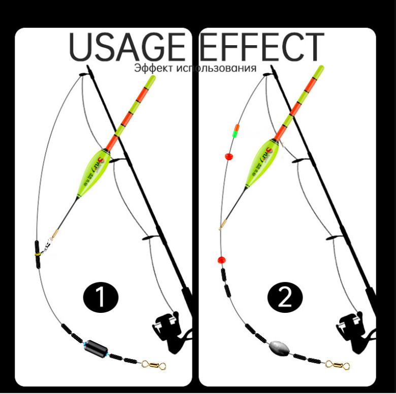 Поплавок для рыбалки на камнях, электронный ночной светильник, датчик гравитации, 6 глаз, изменение цвета и высокая чувствительность, скользящий поплавок дальнего действия