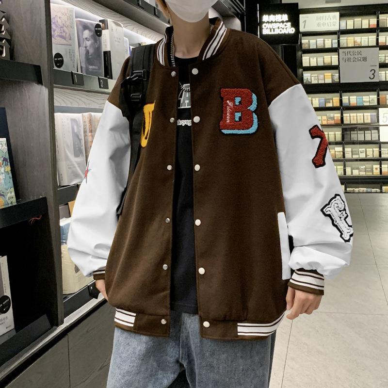 Куртка мужская пальто американский модный бренд бейсбольная одежда мужская весенняя новинка свободная вышитая повседневная куртка