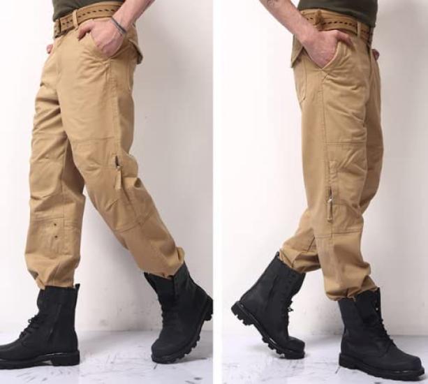 Военные брюки-карго DauStage с боковой молнией. Доступны в 3 цветах и 6 размерах. Идеально подходят для и повседневного использования. Размер 38. Карманы, Размеры, Тактические, Рабочие., (Хаки,