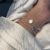 Round Coin Bracelet for Women Matting Lucky Bead Chain Bracelet Shiny Summer Jewelry New