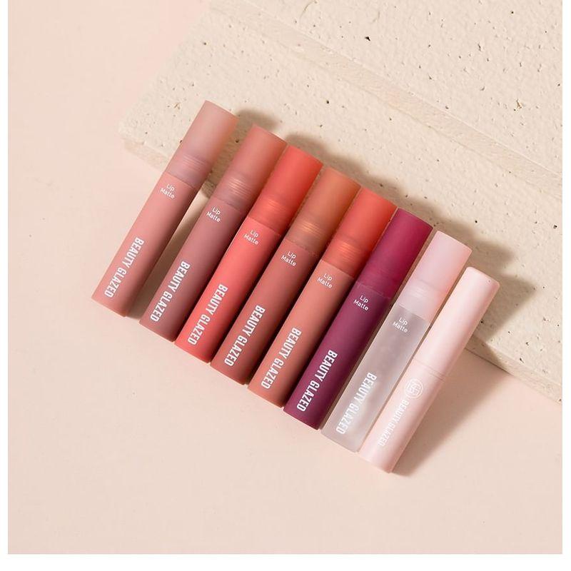 BEAUTY GLAZED - Набор из 8 штук: Матовая жидкая помада + Масло для губ + Бальзам для губ