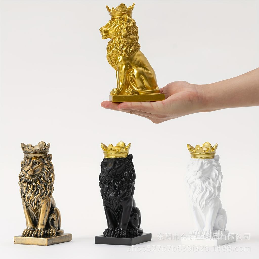Golden Lion Statue Home & Office Decor – Gift for Men, Fathers, Boys, Grandfathers
