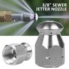 3/8-дюймовая насадка для мойки высокого давления с наружной резьбой, дренажная труба для очистки канализационных труб, вращающаяся насадка для промывки шланга