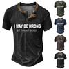 Men's T-shirt T-shirts Graphic Text Black Military Green Pool Dark Gray 3D Printing Street Casual Short Sleeve Button Down Printed Clothing Basic