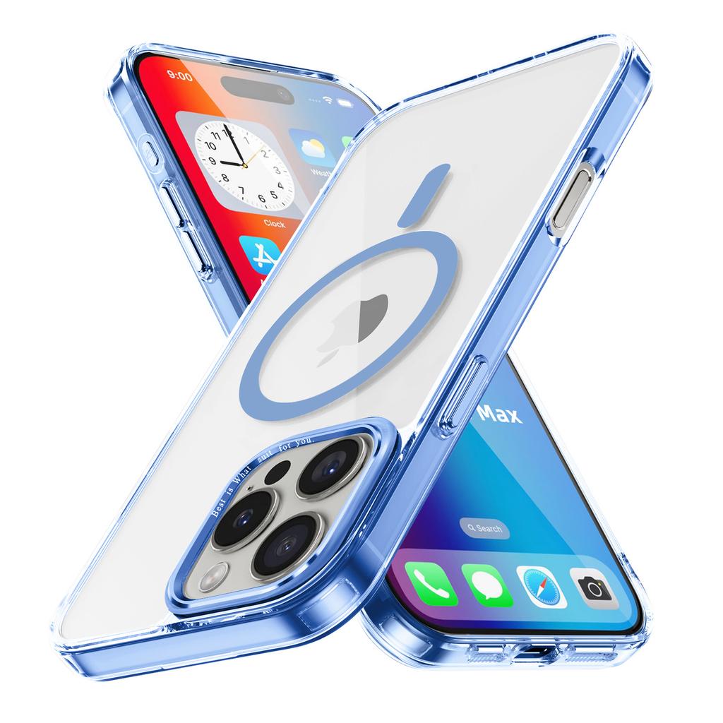 Чехол для iPhone 16 Pro Max, совместимый с MagSafe, прозрачная накладка для телефона из ТПУ+ПК