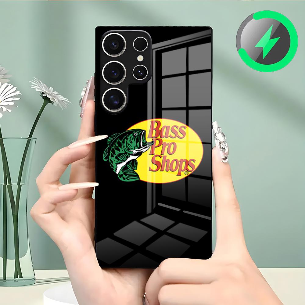B-bass-P-pro-s-shops Чехол для телефона Samsung S26 S25 S24 S23 S22 S21 S20 Edge Ultra Plus FE Для Magsafe Стеклянный чехол