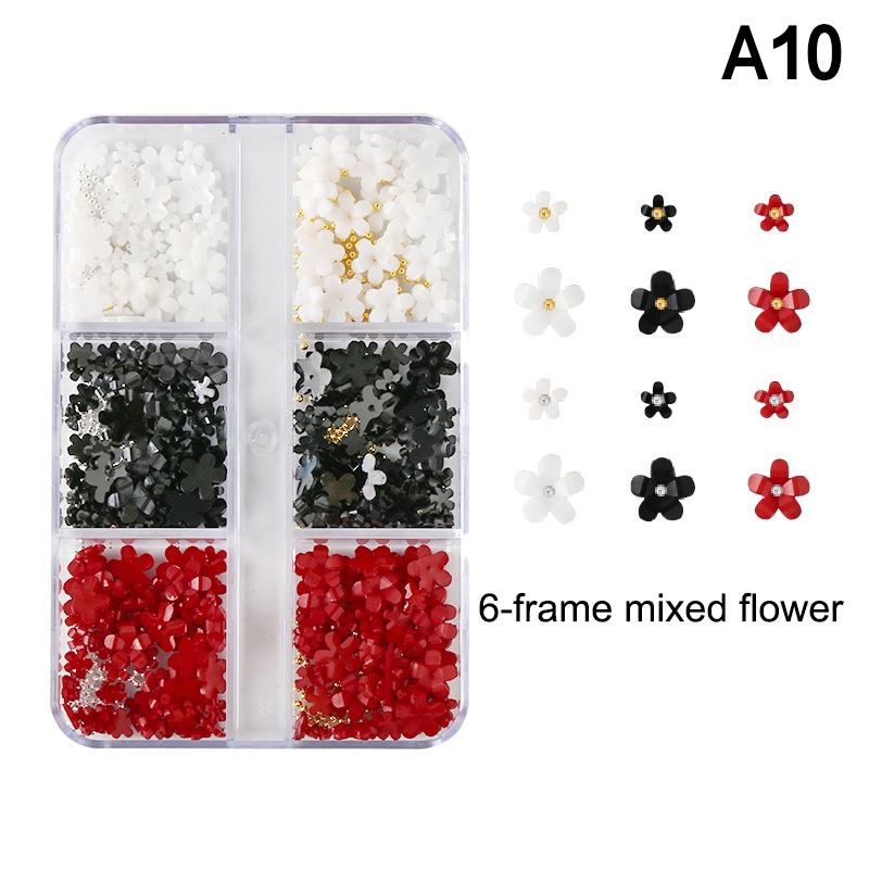 Nail Mini Flower Pearl Steel Balls Decoration Mixed Multicolour Various Size Resin Nail Charm Nail Art Enthusiasts High Quality