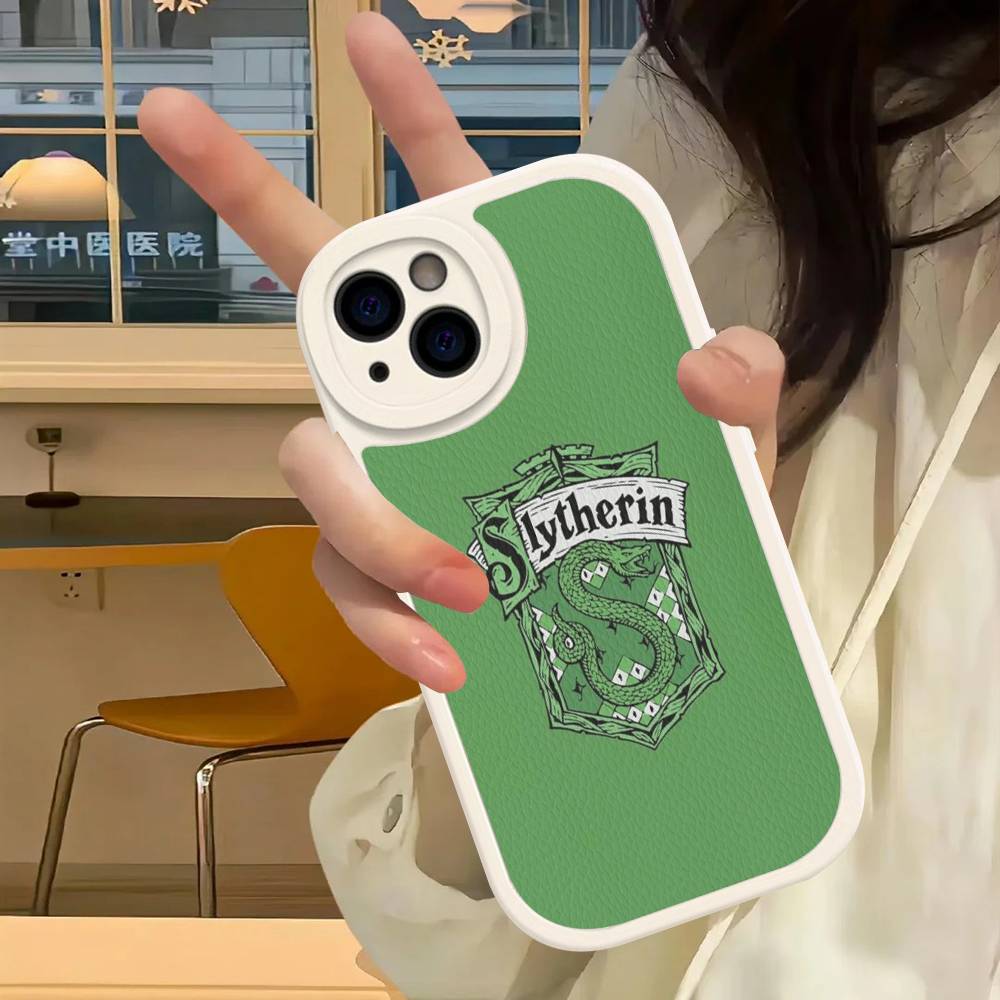 Чехол для телефона Ataff Harryr P-Potter Logo для iPhone 16 15 14 13 12 11 Pro Max Plus Кожаная обложка