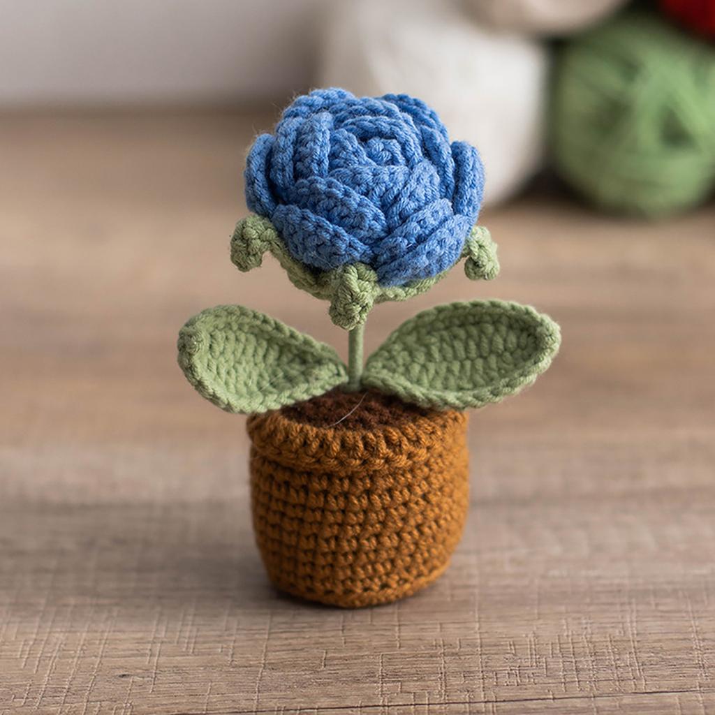 Вязаная крючком корзина с подсолнухами, ручная вязка, имитация подсолнуха, украшения в горшках, праздничные подарки