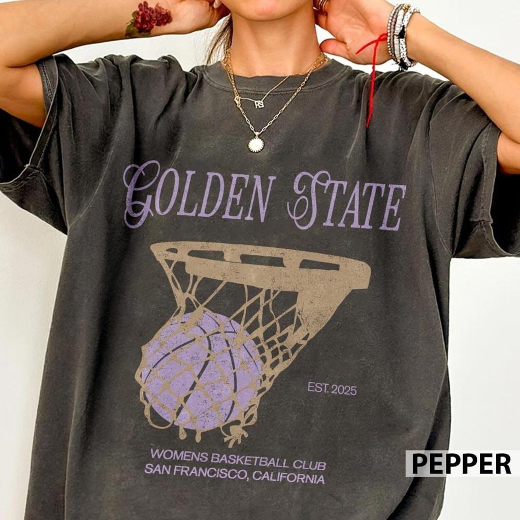 Golden State Women Basketball Vintage Comfort Colors Shirt, Retro Basketball Women Gift For Fan