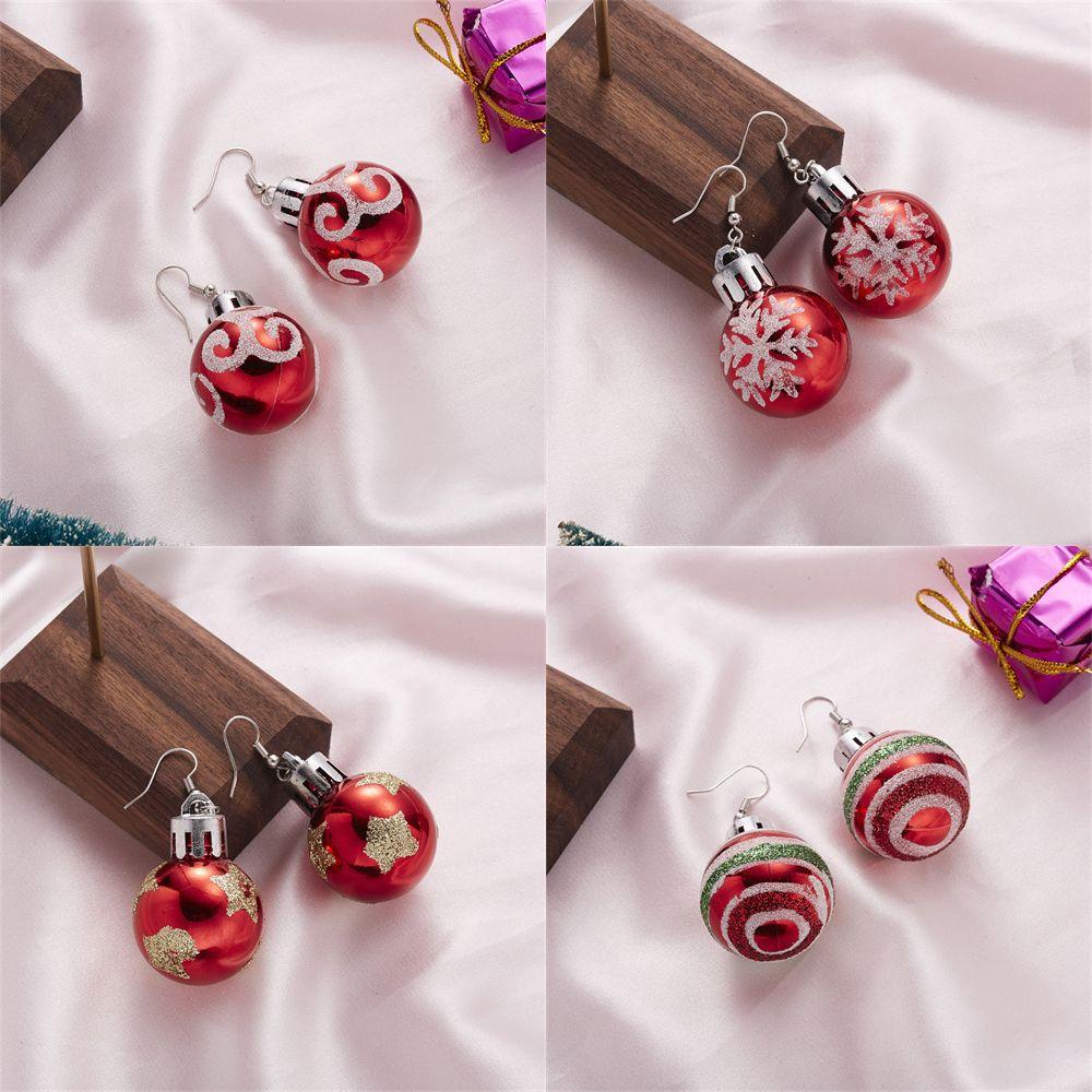Красочные украшения подарок на день рождения висячие рождественские серьги сферическая форма снежинки звезды