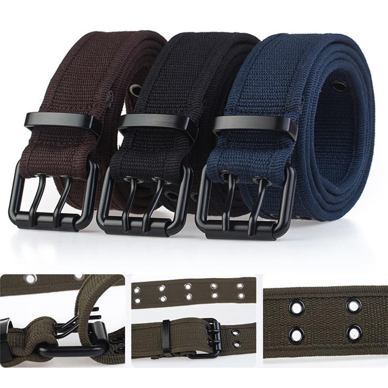 Мужской нейлоновый ремень с двойной пряжкой