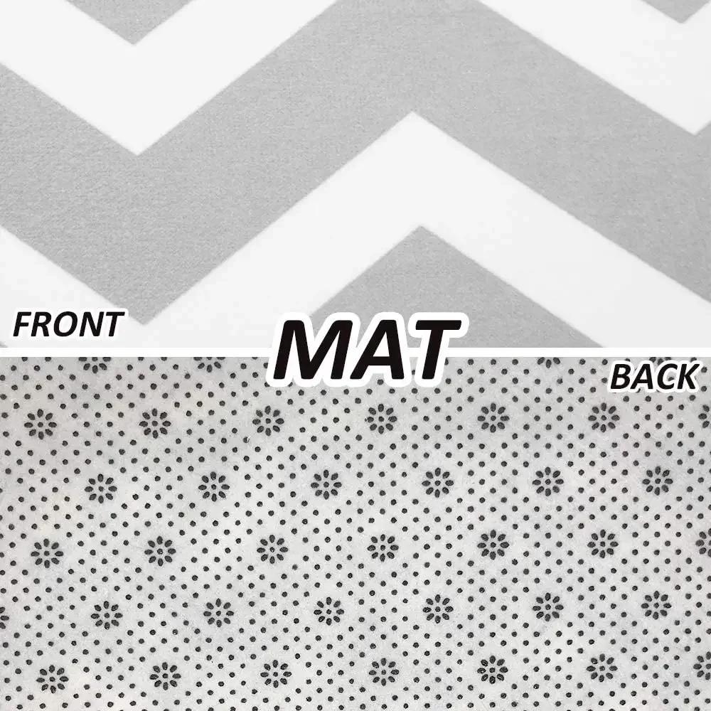 Moroccan Style Print Round Living Room Area Rug Camping Picnic Mat Non-Slip Yoga Door Floor Mat