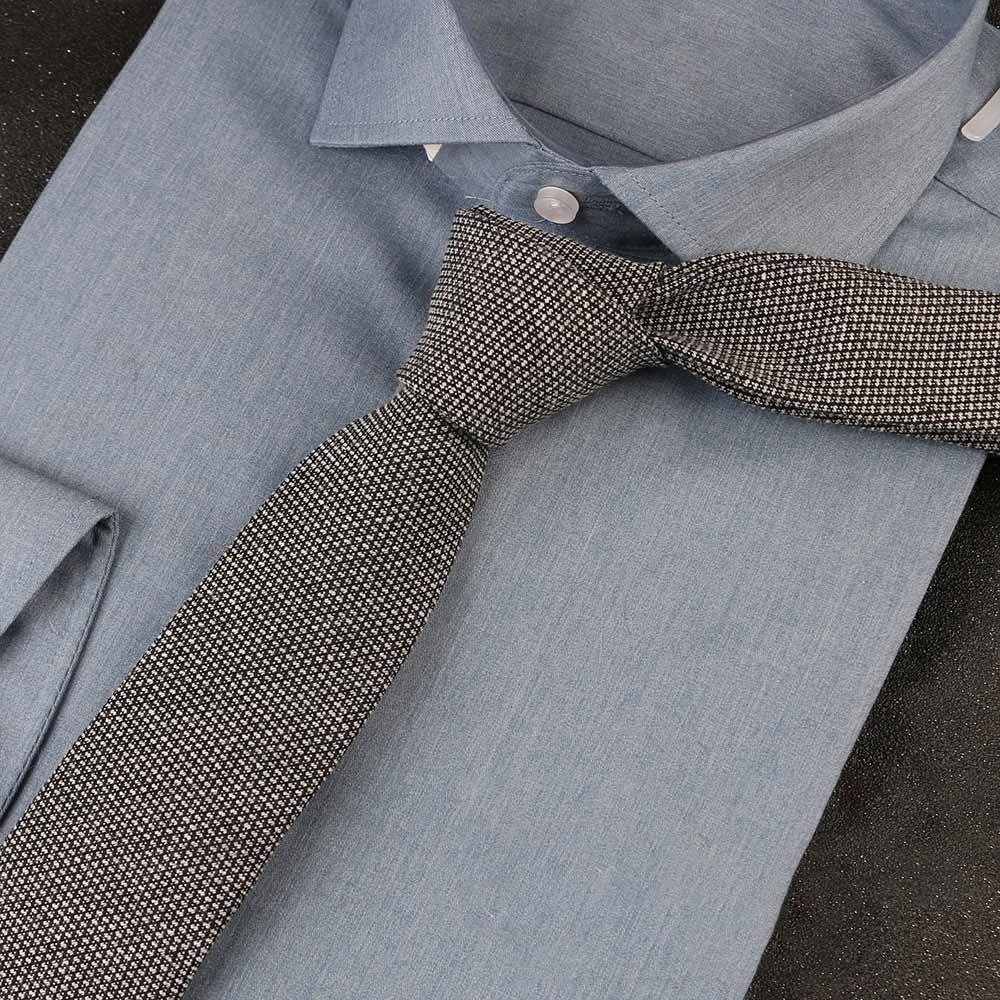 Soft Cotton Cravat Classic Shirt Accessories Fashion Lattice Tie Men Women