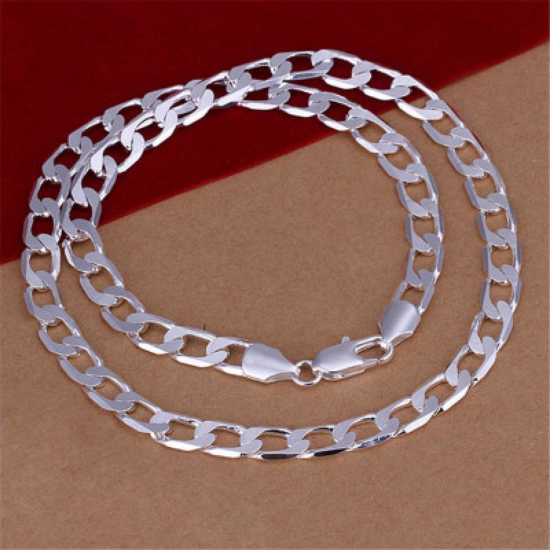 Fashion Classic Men And 1pc Women Necklace Silver Necklace Sweater Chain Unisex Necklace