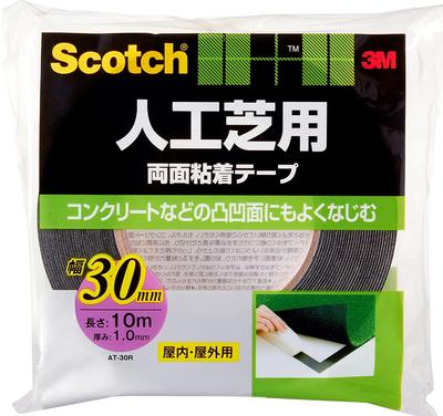 3M Лента для искусственной травы 30 мм шириной x 10 м Scotch для бетона и неровных поверхностей Двусторонняя, Длинная, AT-30R,
