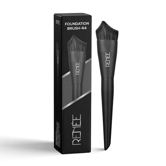 RENEE Professional Makeup Brush with Easy-to-Hold, Ultra Soft Bristles for Precise Application & Foundation Brush R4, 1Pc - Black