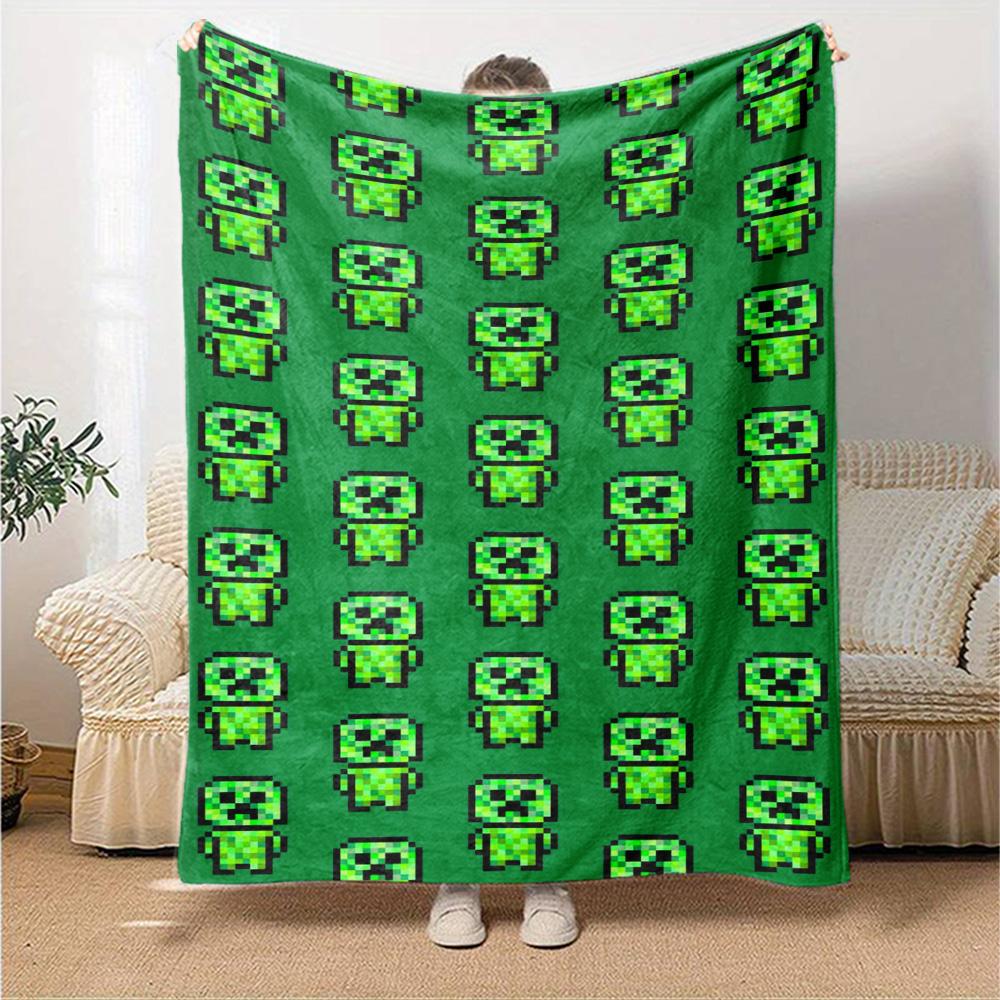 Minecraft Blanket Warmthful Decor Great for Sofa Seaside Office for All Seasons Modern Suitable for Gifting Relatives and Friends