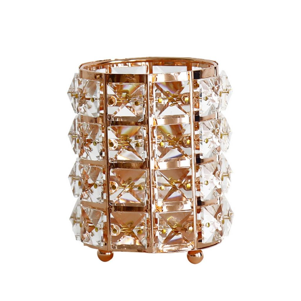 Расчески Кисти Ручка Коробка для хранения Контейнер Подставка Органайзер для кистей для макияжа Хрустальный Декор для туалетного столика Блестящий Персонализированный