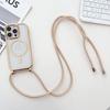 Чехол с магнитным ремешком с покрытием для iPhone 17 Air 16 15 13 12 11 14 Pro Max Plus Magsafe Сумка-чехол на шею с ремешком-цепочкой Прозрачная крышка