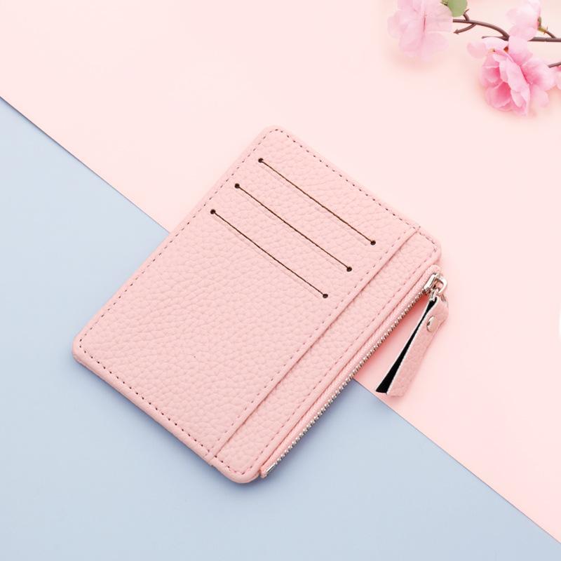 Small Fashion Credit ID Card Holder Slim Leather Wallet With Coin Pocket Man Money Bag Case For Men Mini Women Business Purse