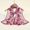 Luxury Brand Women Beach Scarf Georgette Silk Shawls Design Print Headband Female Summer Headband Wraps Sunscreen Hijab 2025