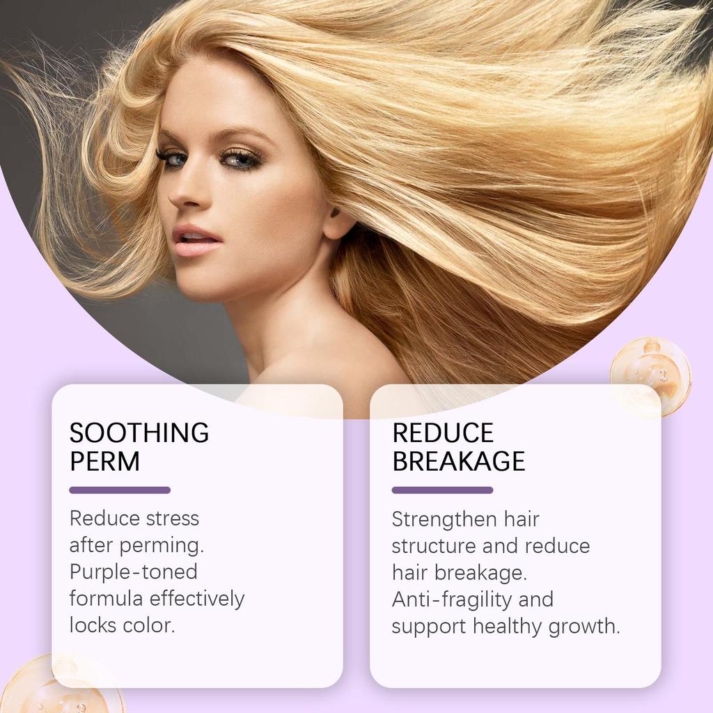 Кератиновая фиолетовая маска для волос Питательная Увлажняющая Для сухих Пушащихся волос Разглаживающая Блеск Лечение Маска для волос