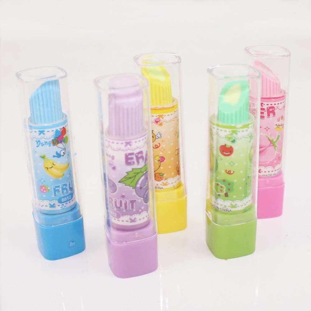 Office Supplies Children Gift Fruit Eraser Lipstick Eraser Stationery Rotary Rubber Eraser