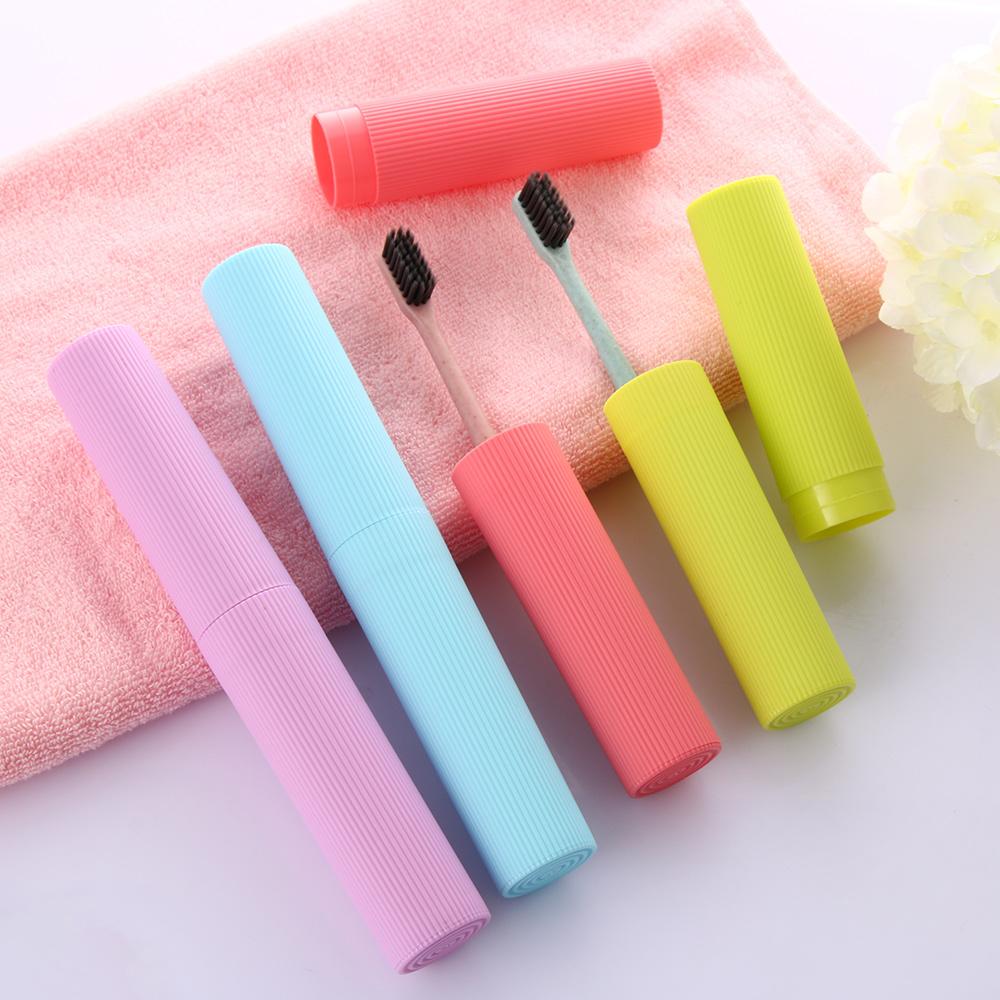 New Travel Portable Toothpaste Cylinder Case Storage Box Toothbrush Holder Plastic