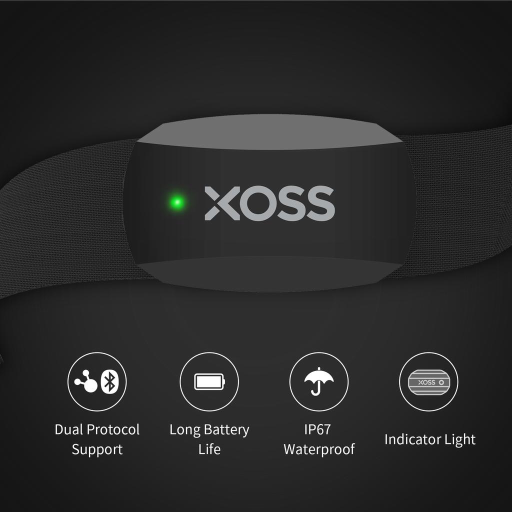 XOSS X2 Нагрудный ремень Монитор сердечного ритма для езды на велосипеде, бега, пеших прогулок, Bluetooth ANT+ Беспроводной датчик здоровья и фитнеса для умного велосипеда