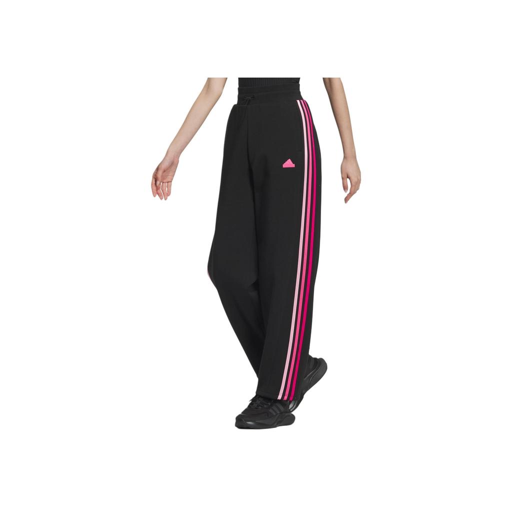 Adidas Dance Retro Sport Side Stripe Loose Casual Comfortable Knit Pants Women Pants Black JJ3565
