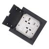 Floor Power Socket Box Stainless Steel 16A 3 Prong Hole USB Computer Port Recessed Outlet Box