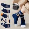 5 Pairs Kids Boys Socks Tennis Series Children Sport School Students Socks Spring Autumn Soft Cotton Toddler Mid Tube Sock