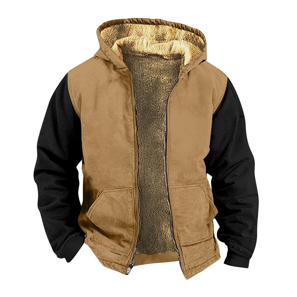 Мужская однотонная куртка, мужская весенне-осенняя повседневная трендовая куртка на молнии с капюшоном