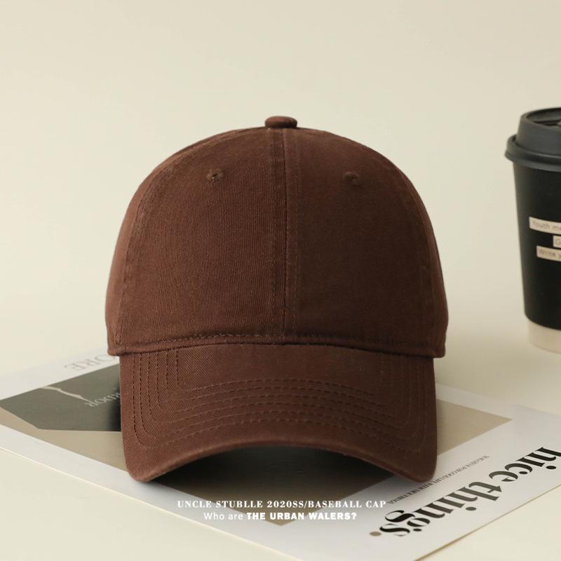 High-Quality Pure Cotton Soft Top Baseball Cap - Solid Color Duckbill Hat for Men & Women, All Seasons