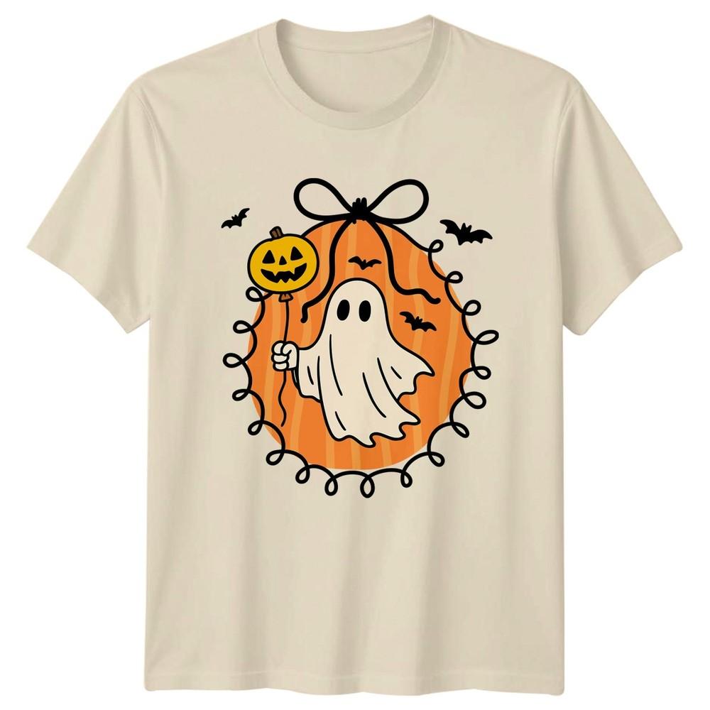 Retro Ghost Pumpkin TShirt Cute Ghost Halloween Gift For Him And Her