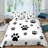 Home Living Luxury 3D Dog Paw Print Bedding Set Bone Duvet Cover Pillowcase Queen and King EU/US/AU/UK Size Comforter Bedding