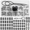 66Pcs Viking Jewelry Set With Rune Costume Adornments Alloy Accessories Necklace Bracelet Earrings for Men and Women