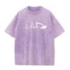 Новая футболка Excavator Washed T-Shirt для мужчин из хлопка Heartbeat of Excavator Bleached T-Shirt для мужчин Одежда Bleach T-Shirt