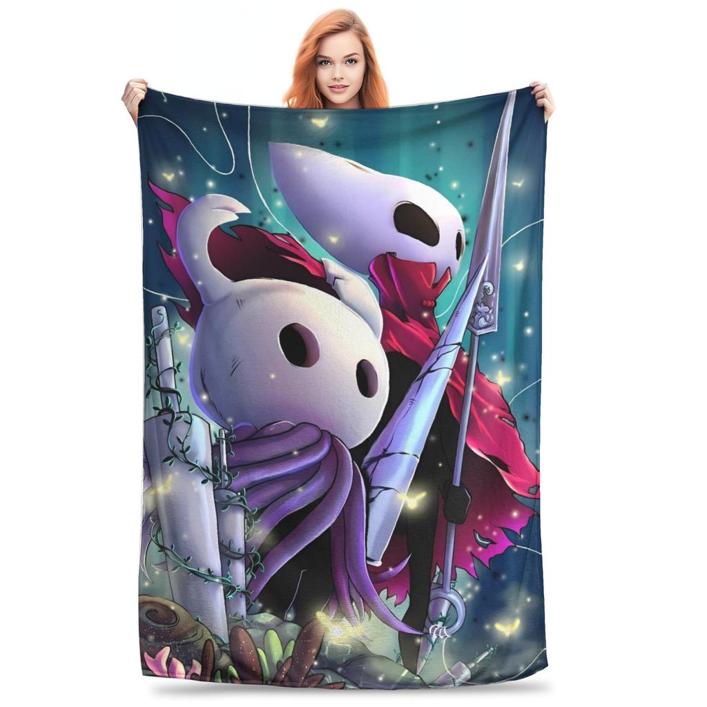 Hollow Knight Модная цифровая печатная одеяло Теплое мягкое плюшевое одеяло для студентов Гостиной Фланелевый покрывало Постельное покрывало