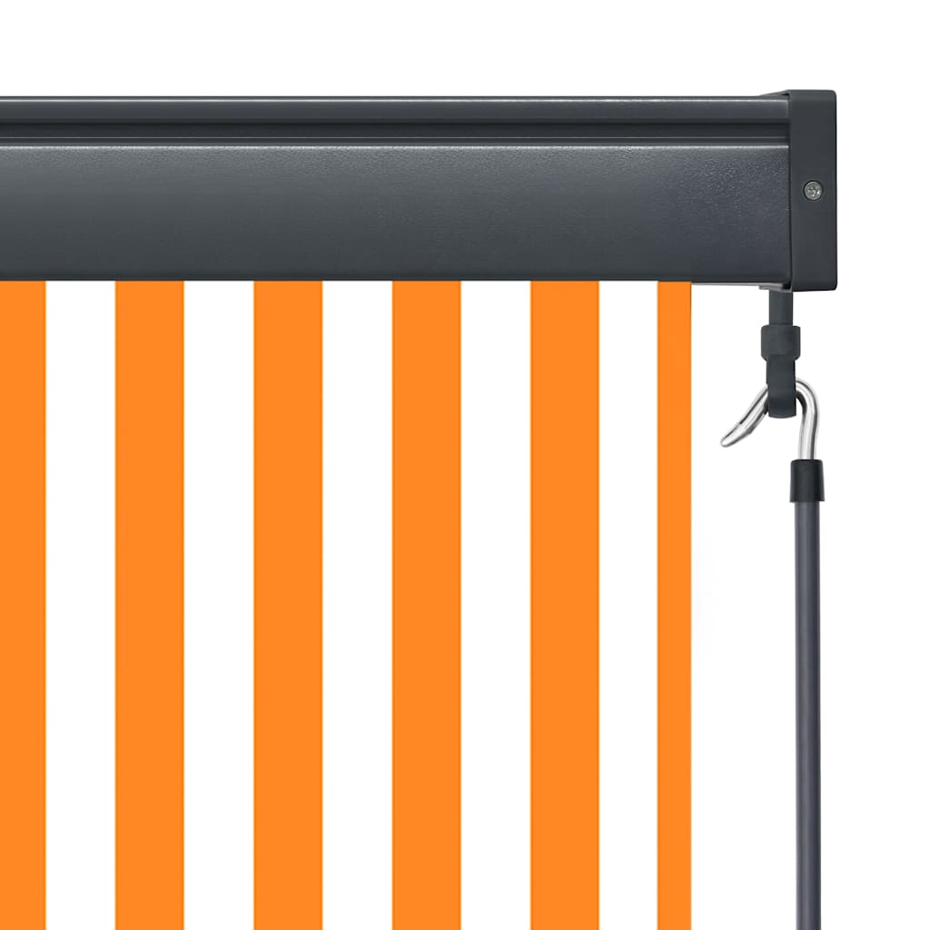 Outdoor Roller Blind 100 x 250 cm White and Orange