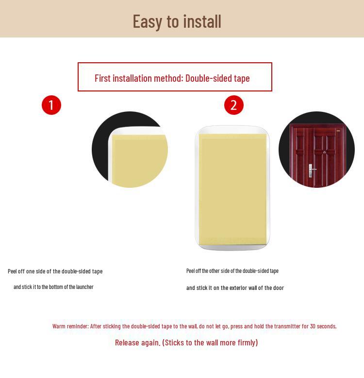 Wireless Waterproof Flashing Doorbell with Battery Operated Bell & Elderly Pager